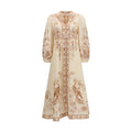 Zimmermann Beige Leinen-Freizeitkleid