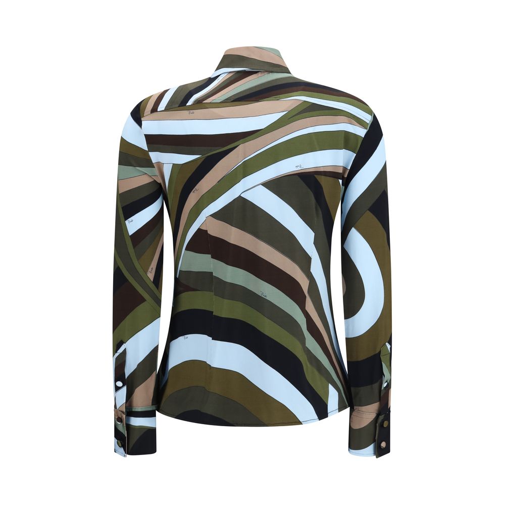 Emilio Pucci Mehrfarbiges Hemd aus Viskose mit Muster