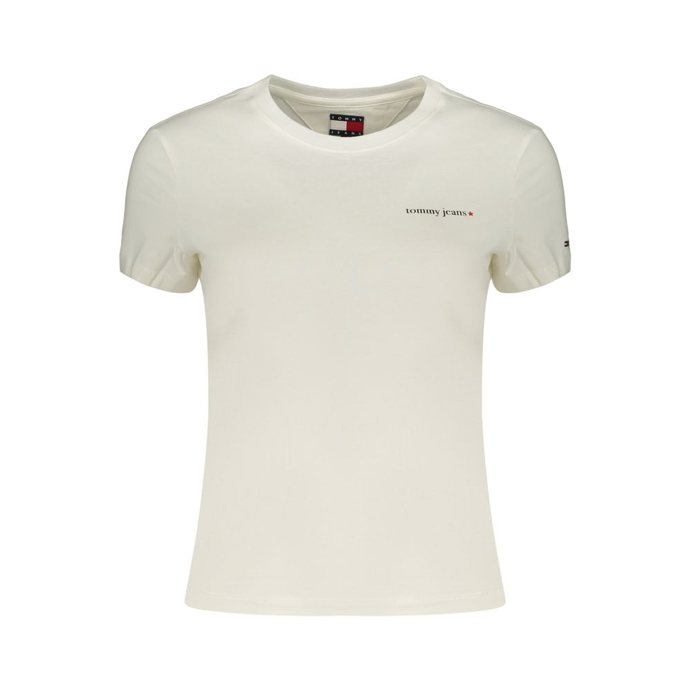 Tommy Hilfiger Weißes Baumwoll-T-Shirt für Damen