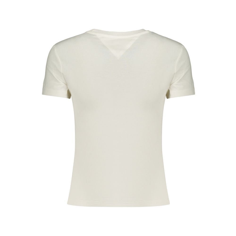 Tommy Hilfiger Weißes Baumwoll-T-Shirt für Damen