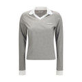 Miu Miu Graues Baumwoll-Langarmshirt
