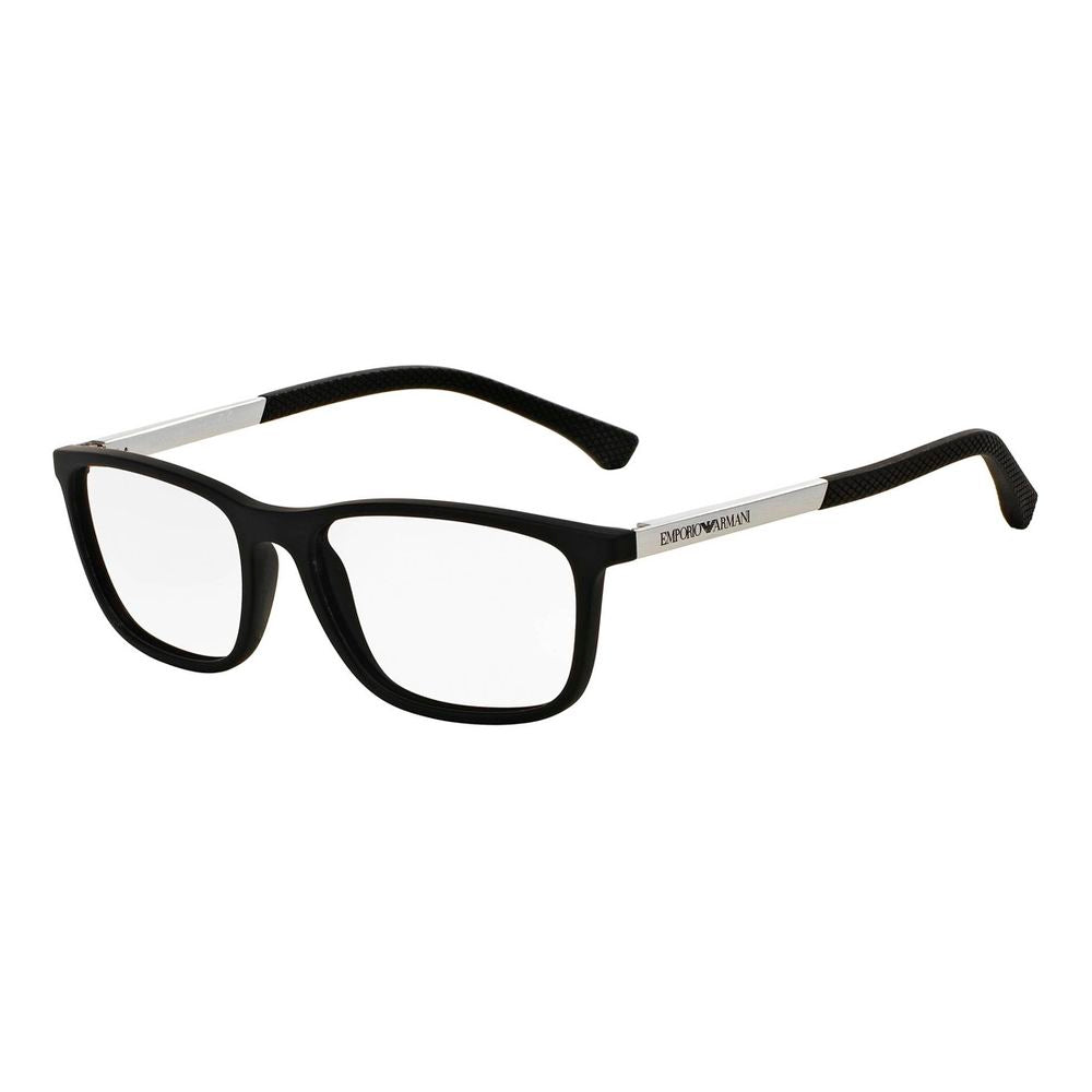 Emporio Armani Schwarze Brille aus injected Material (Gestell)