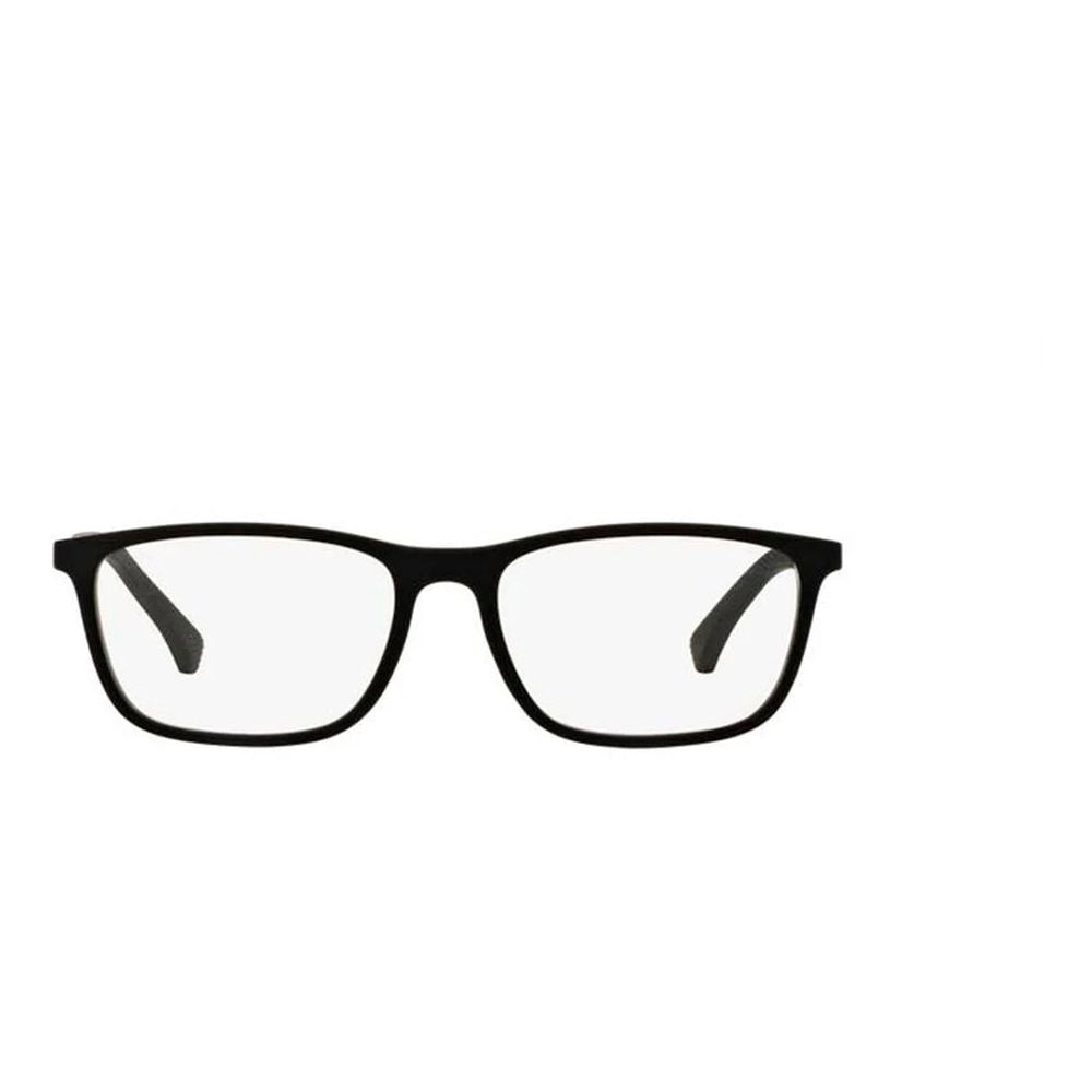 Emporio Armani Schwarze Brille aus injected Material (Gestell)