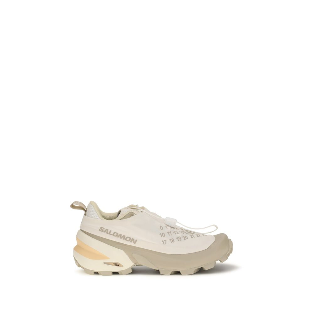 MM6 Weiße Sneaker aus Nylon im Athletic-Look