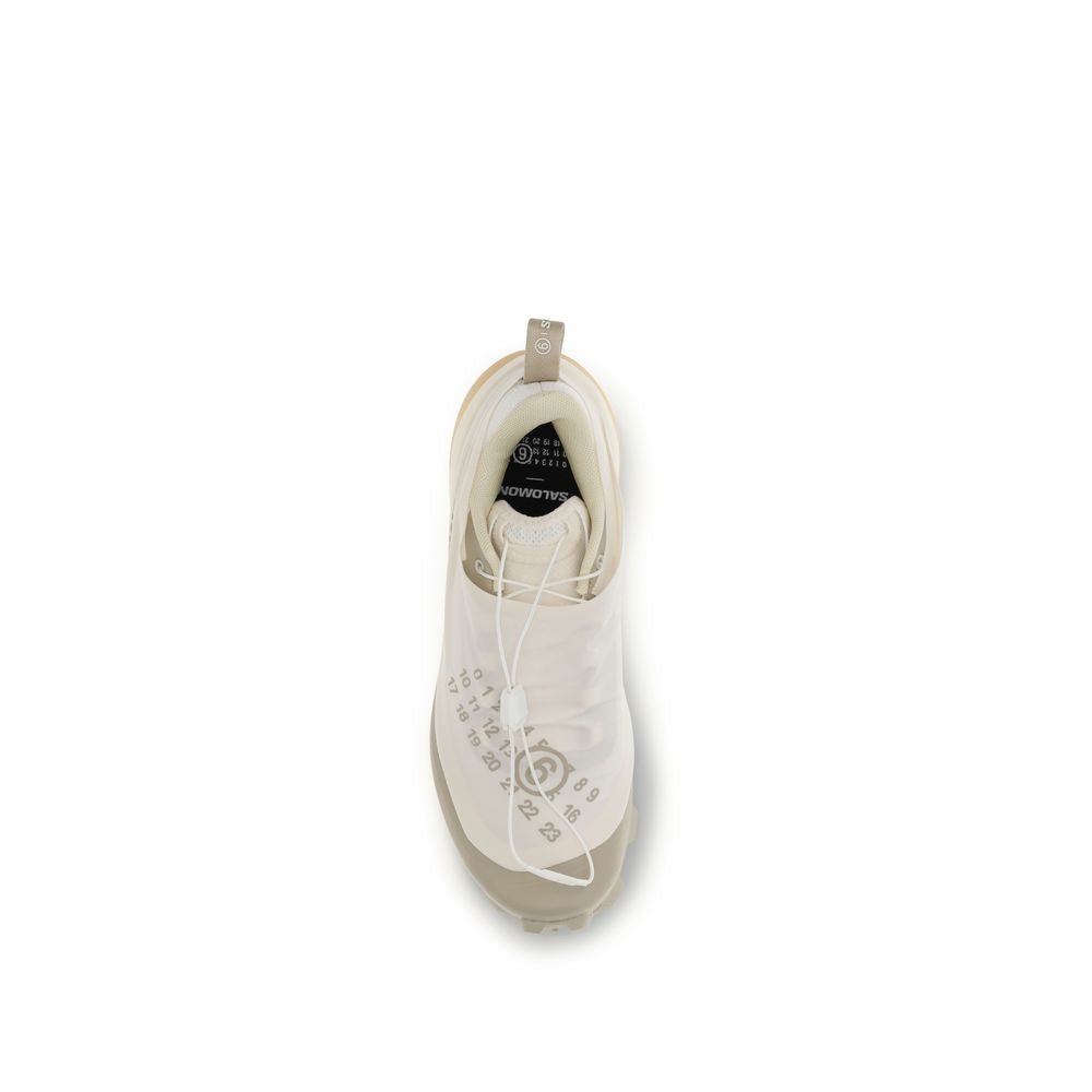 MM6 Weiße Sneaker aus Nylon im Athletic-Look