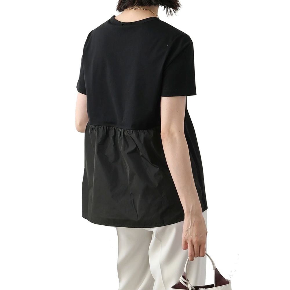 Herno Schwarzes Baumwoll-T-Shirt