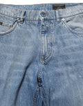Dolce & Gabbana Hellblaue, gewaschene Mid-Waist Classic Denim Jeans