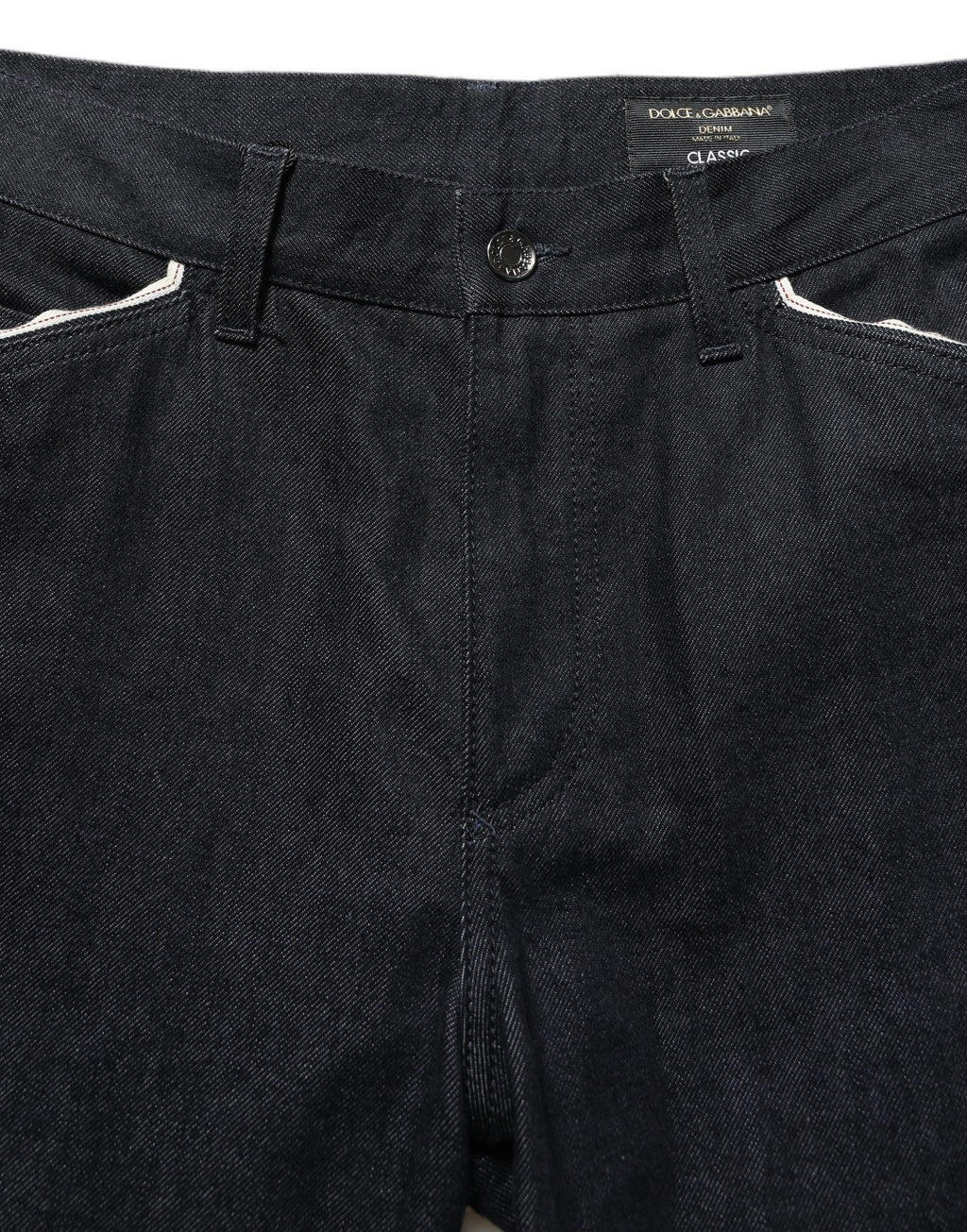 Dolce & Gabbana Schwarze Baumwoll-Jeans für Herren, Mid Waist, Klassischer Schnitt