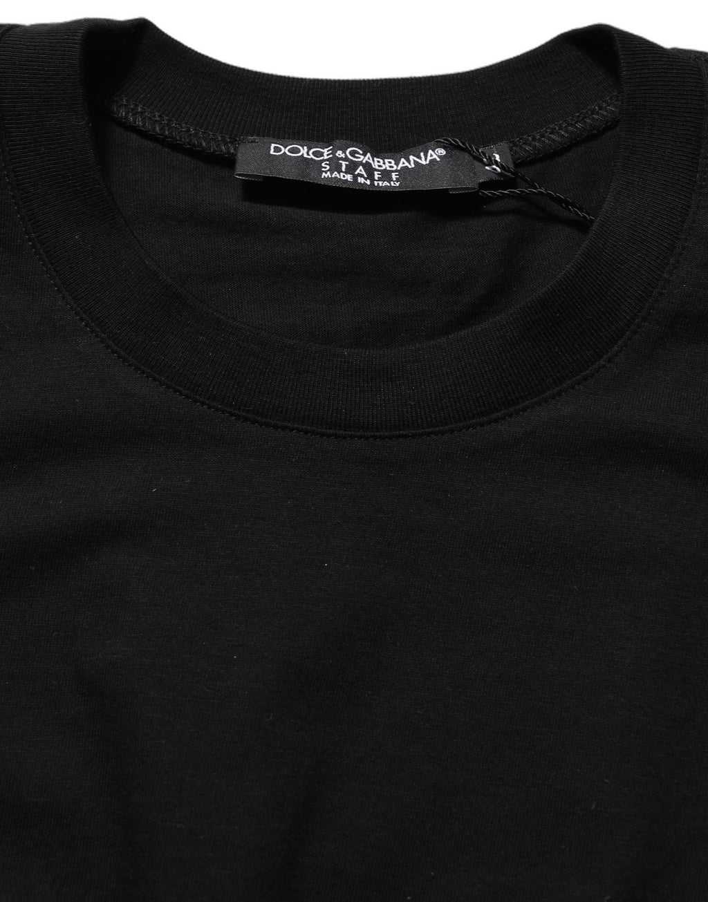 Dolce & Gabbana Schwarzer Pullover mit Rundhalsausschnitt und langen Ärmeln