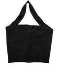 Dolce & Gabbana Schwarzes Crop-Top mit Neckholder und Karree-Ausschnitt