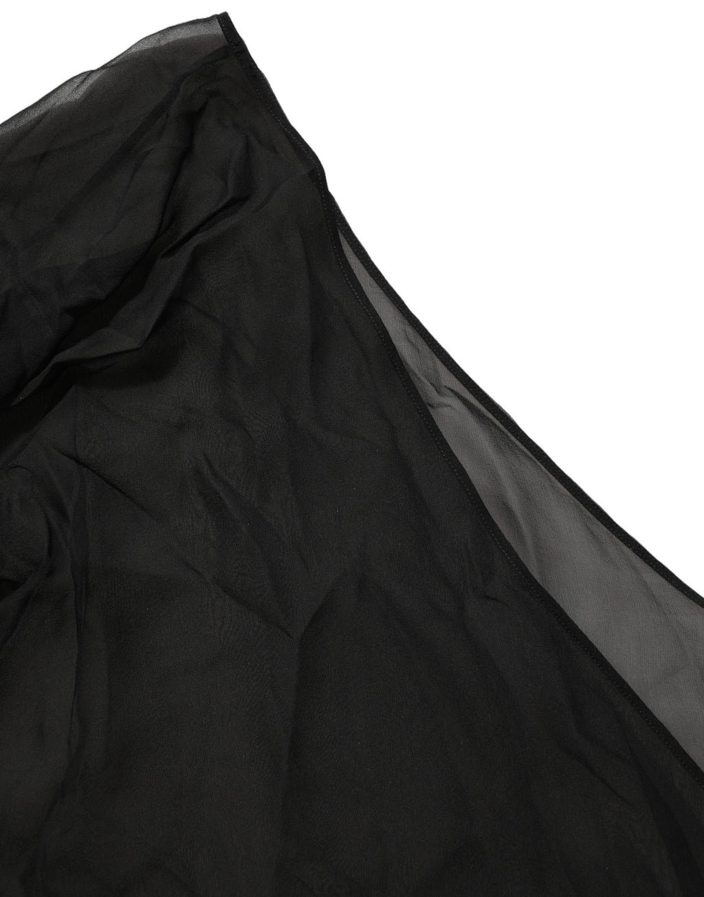 Dolce & Gabbana Schwarzes Wickel-Oberteil aus transparentem Chiffon mit One-Shoulder-Design