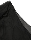 Dolce & Gabbana Schwarzes Wickel-Oberteil aus transparentem Chiffon mit One-Shoulder-Design