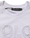 Dolce & Gabbana Weißes Rundhals-T-Shirt ohne Ärmel mit Logo
