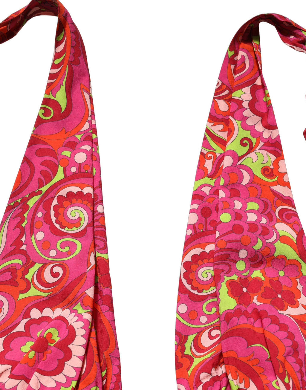 Dolce & Gabbana Rotes Paisley-Seiden-Neckholder-Crop-Top