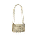 Rabanne Zweifarbige Schultertasche aus Messing