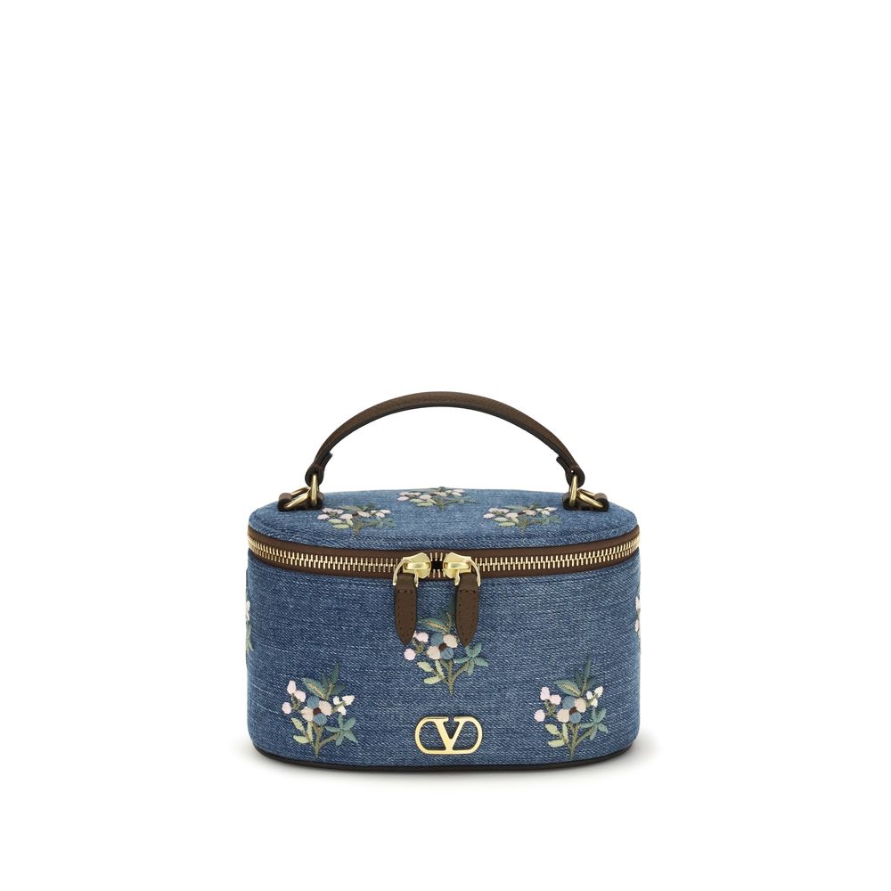 Valentino Garavani Blaue Baumwoll-Handtasche