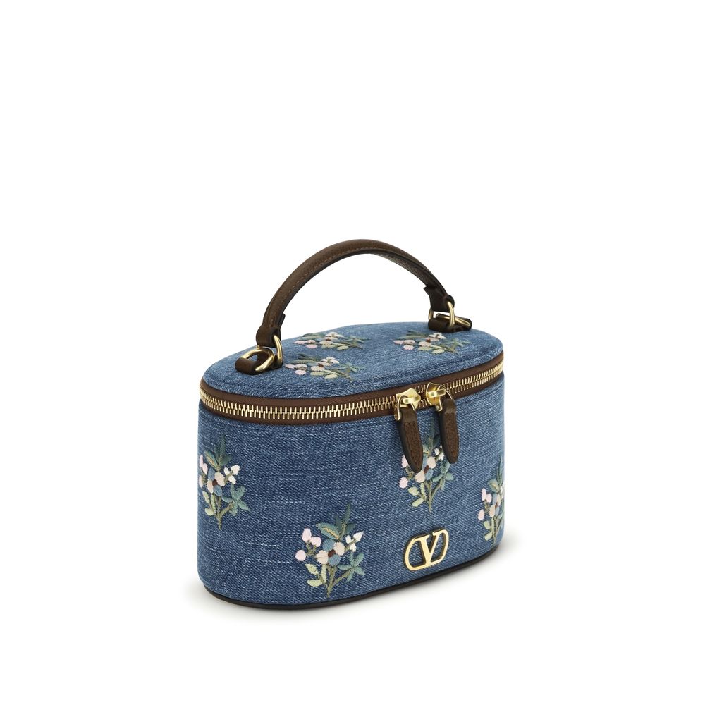Valentino Garavani Blaue Baumwoll-Handtasche