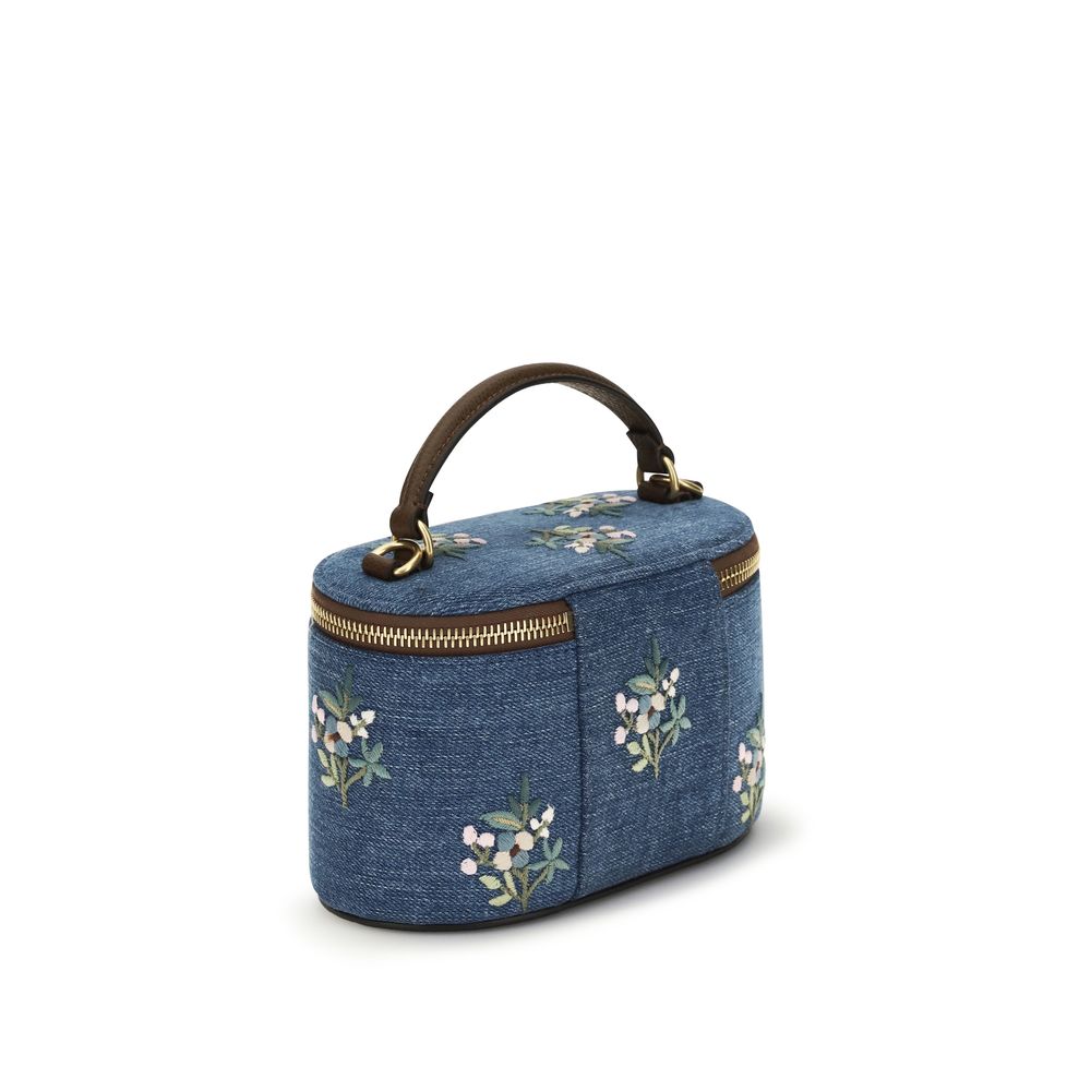 Valentino Garavani Blaue Baumwoll-Handtasche