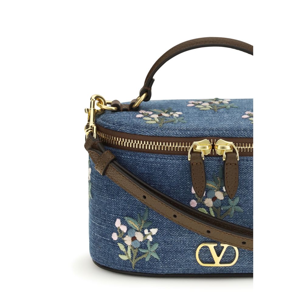Valentino Garavani Blaue Baumwoll-Handtasche