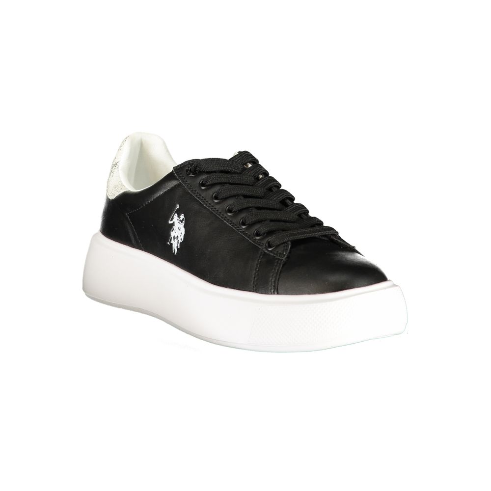 U.S. POLO ASSN. Schwarzer Damen-Sneaker aus Polyurethan