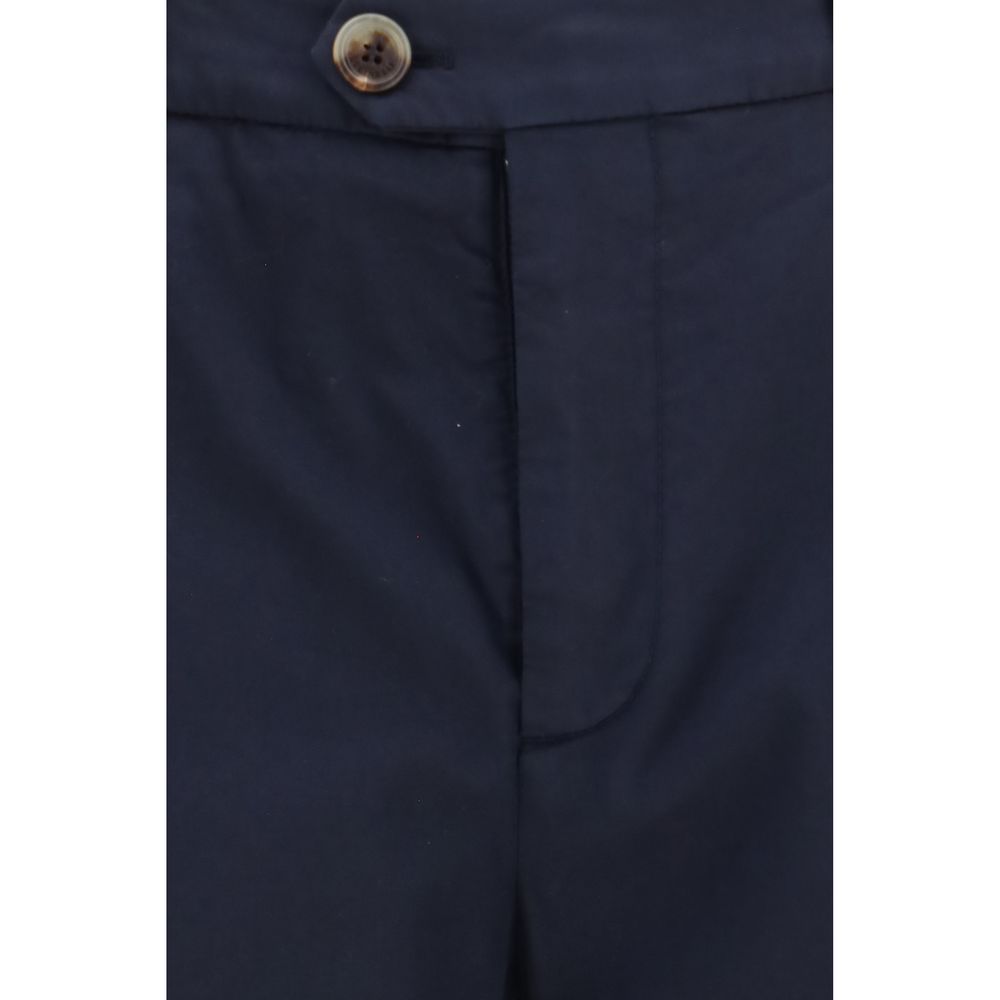 Brunello Cucinelli Schwarze Baumwoll-Chino-Hose