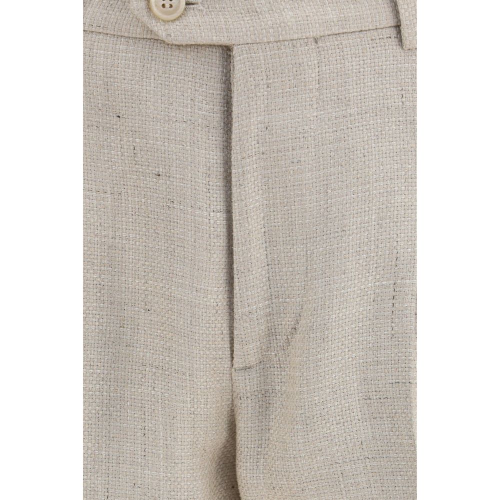 Brunello Cucinelli Beige Seidenanzug Zweiteiler