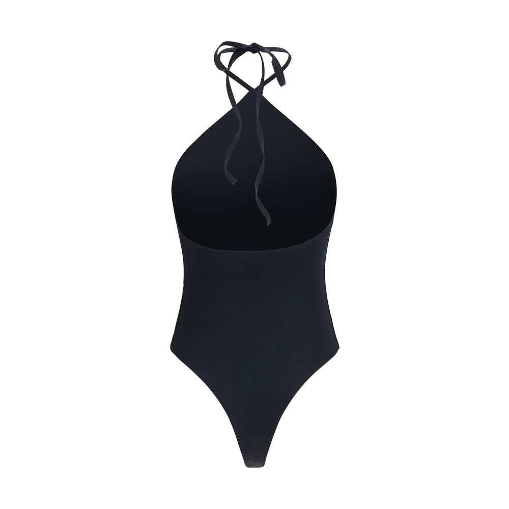 Jacquemus Schwarzer Einteiler aus Nylon