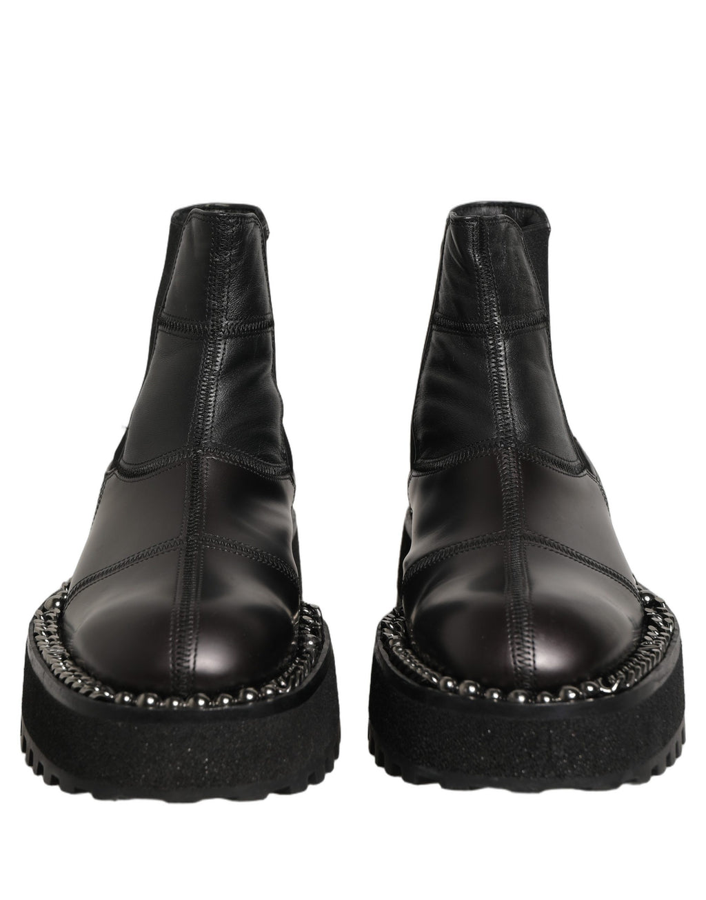 Dolce & Gabbana Schwarze Chelsea Boots aus Leder zum Schlüpfen