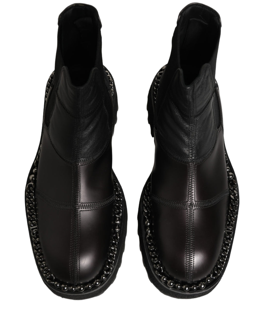 Dolce & Gabbana Schwarze Chelsea Boots aus Leder zum Schlüpfen