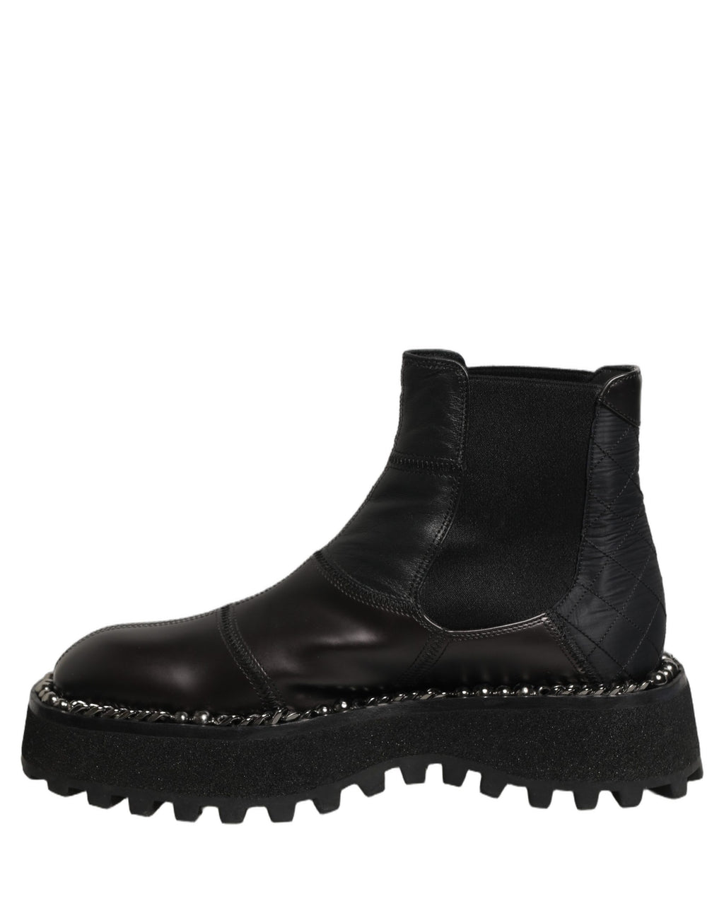 Dolce & Gabbana Schwarze Chelsea Boots aus Leder zum Schlüpfen