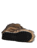 Dolce & Gabbana Braune Kunstfell-Skistiefel kniehoch