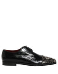 Dolce & Gabbana Schwarze verzierte Herren-Derby-Anzugschuhe
