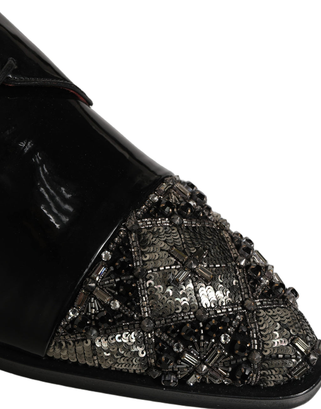 Dolce & Gabbana Schwarze verzierte Derby-Abendschuhe