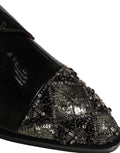 Dolce & Gabbana Schwarze verzierte Derby-Abendschuhe