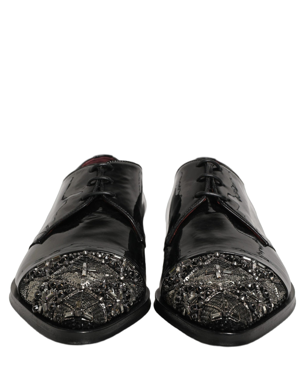 Dolce & Gabbana Schwarze verzierte Derby-Abendschuhe