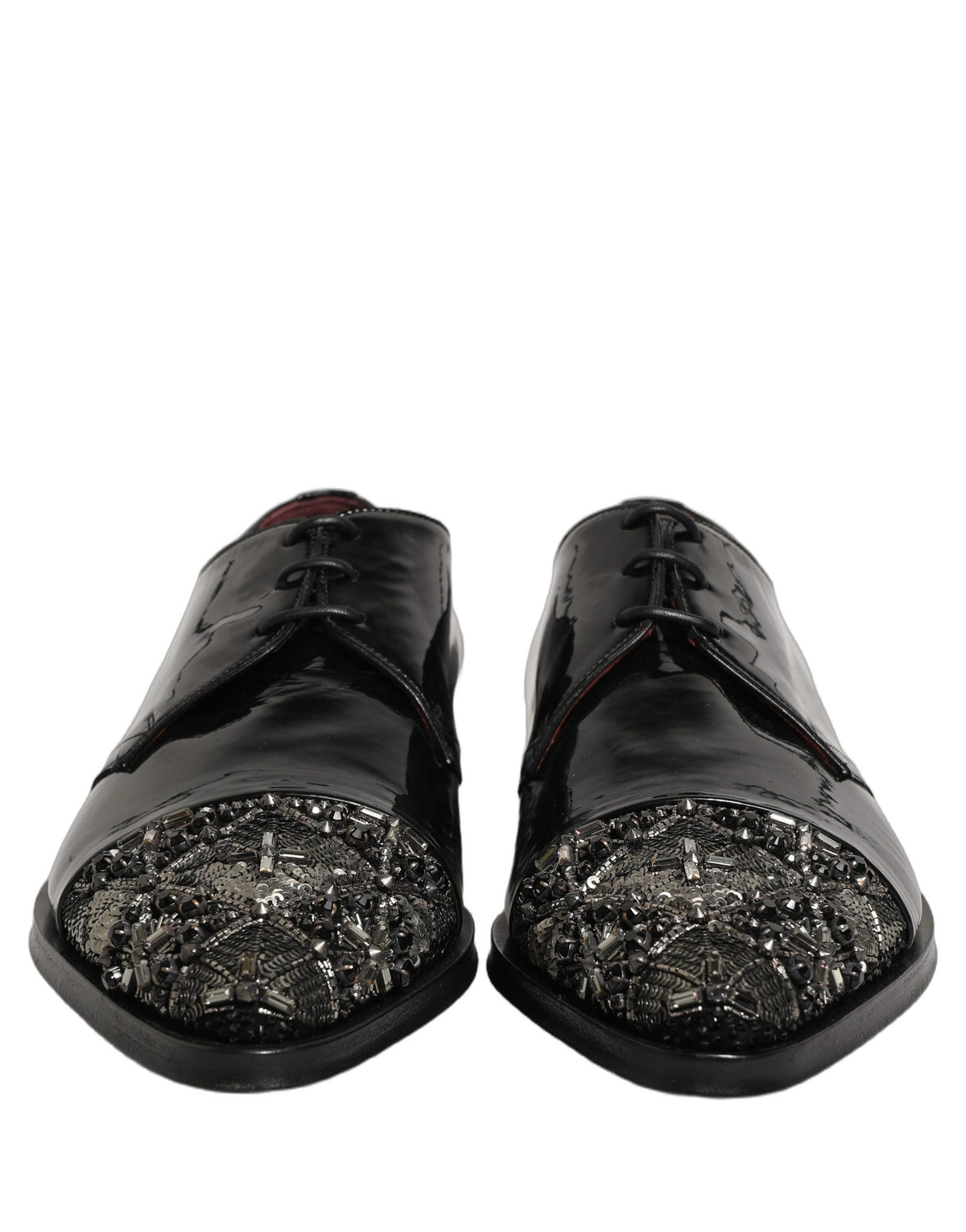 Dolce & Gabbana Schwarze verzierte Derby-Abendschuhe