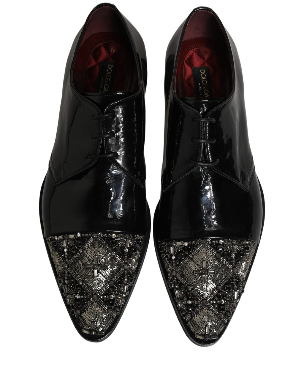 Dolce & Gabbana Schwarze verzierte Derby-Abendschuhe
