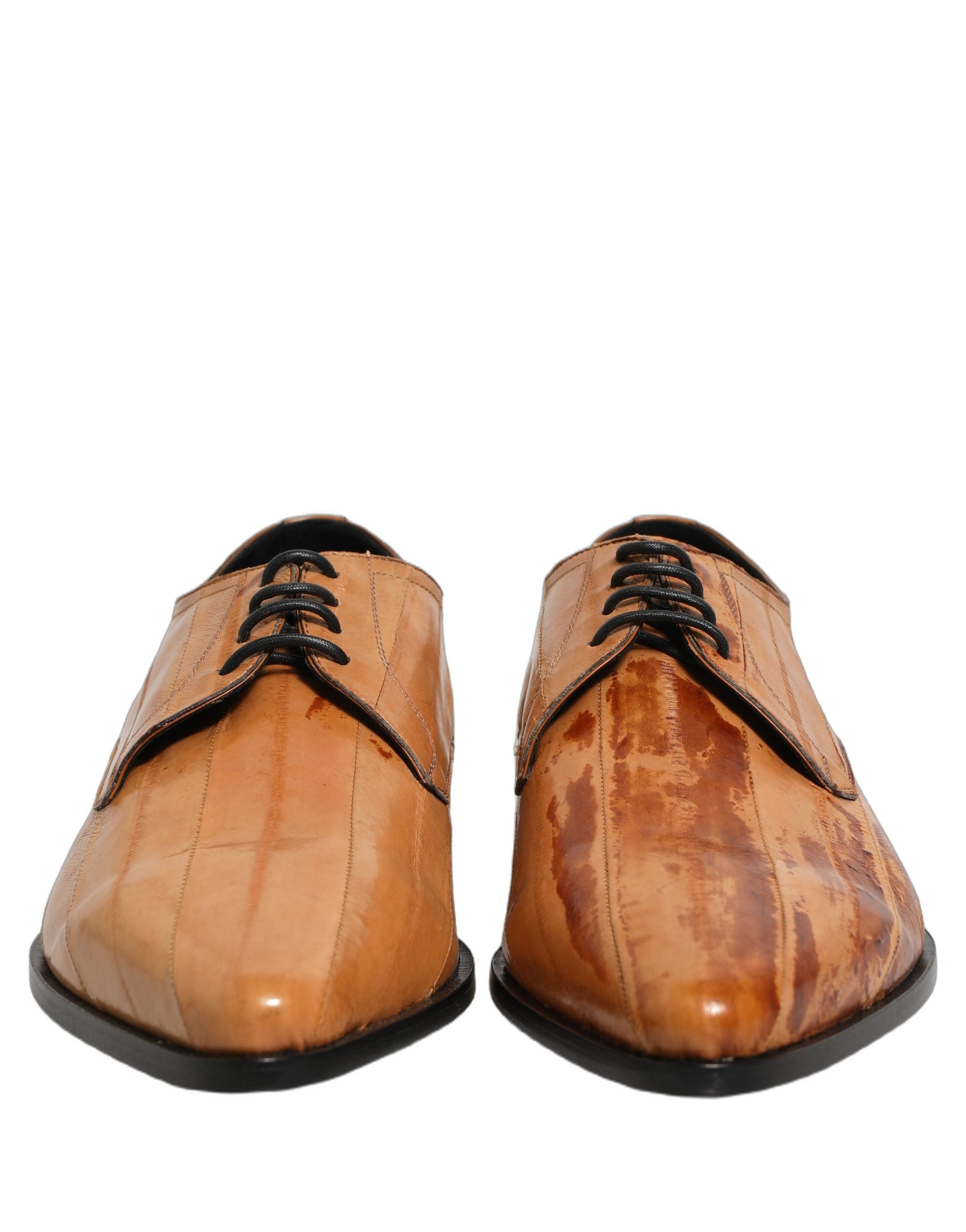 Dolce & Gabbana Braune Schnürschuhe aus Leder für Herren