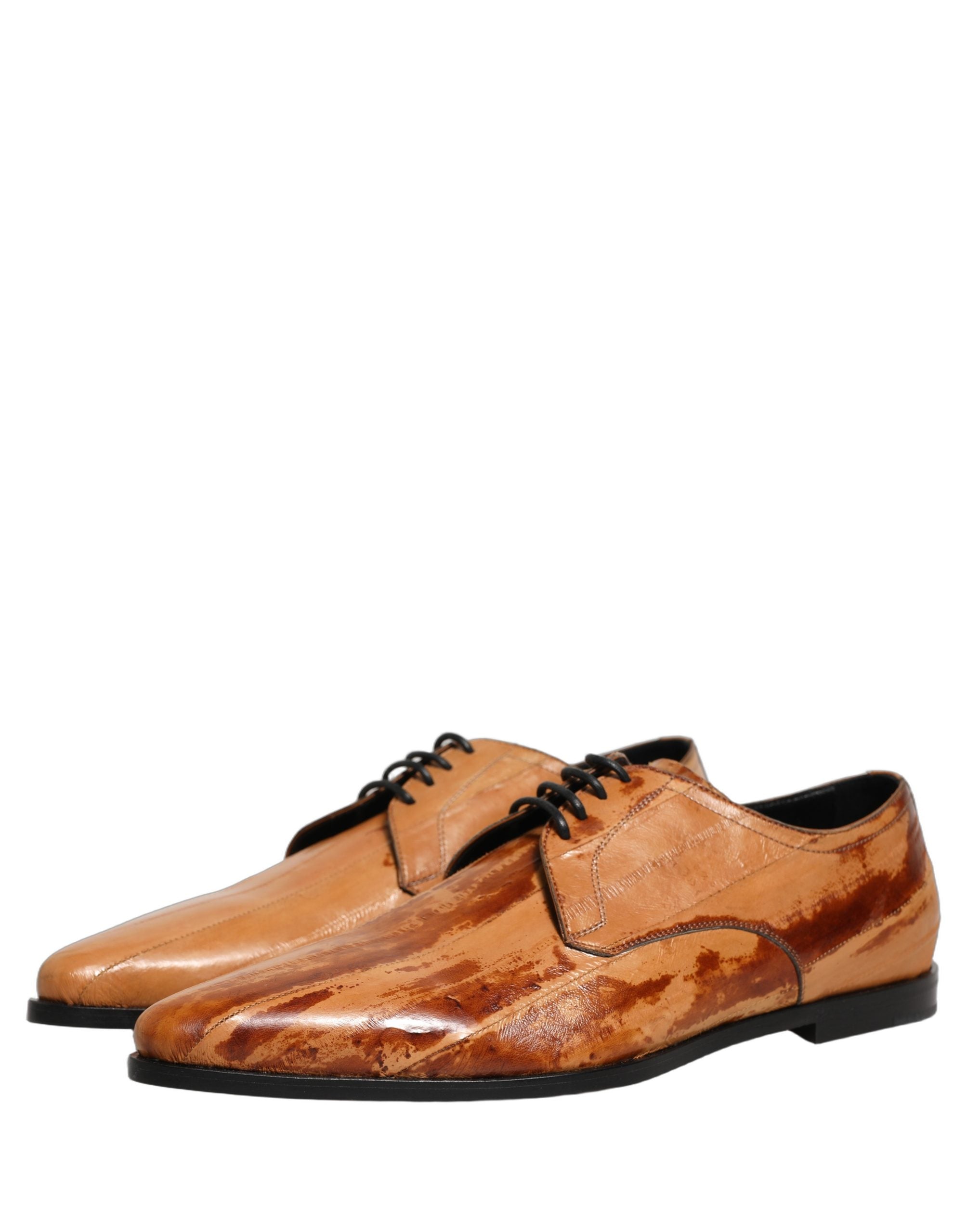 Dolce & Gabbana Braune Schnürschuhe aus Leder für Herren