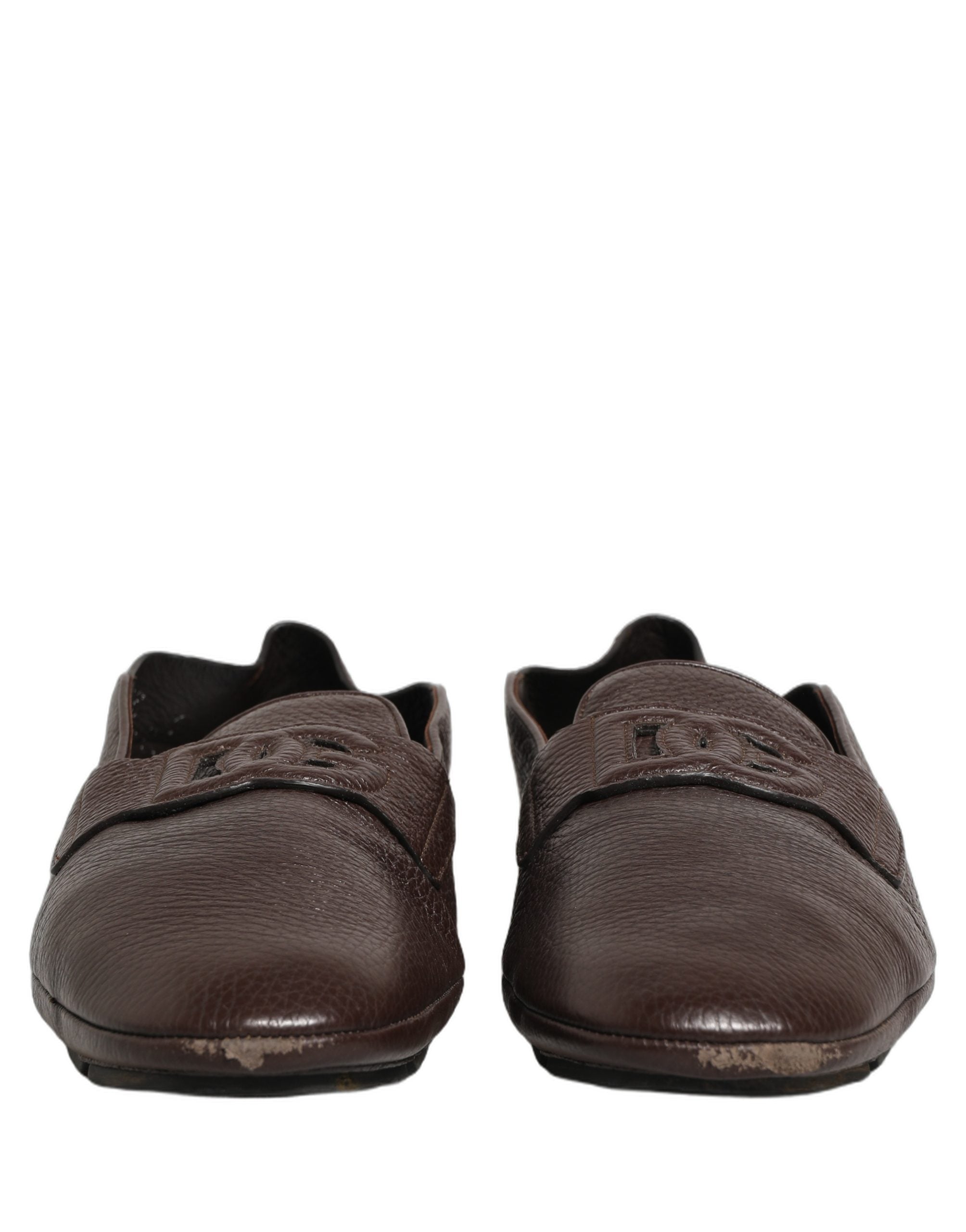 Dolce & Gabbana Braune Mokassins aus Hirschleder