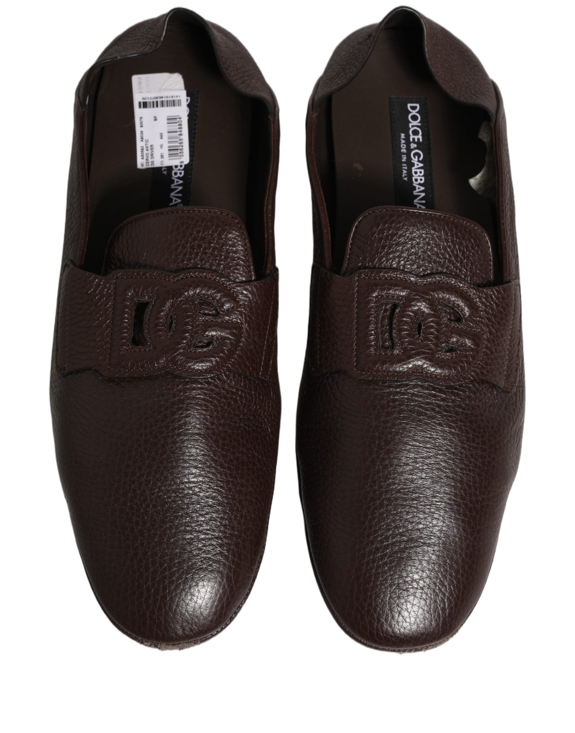 Dolce & Gabbana Braune Mokassins aus Hirschleder