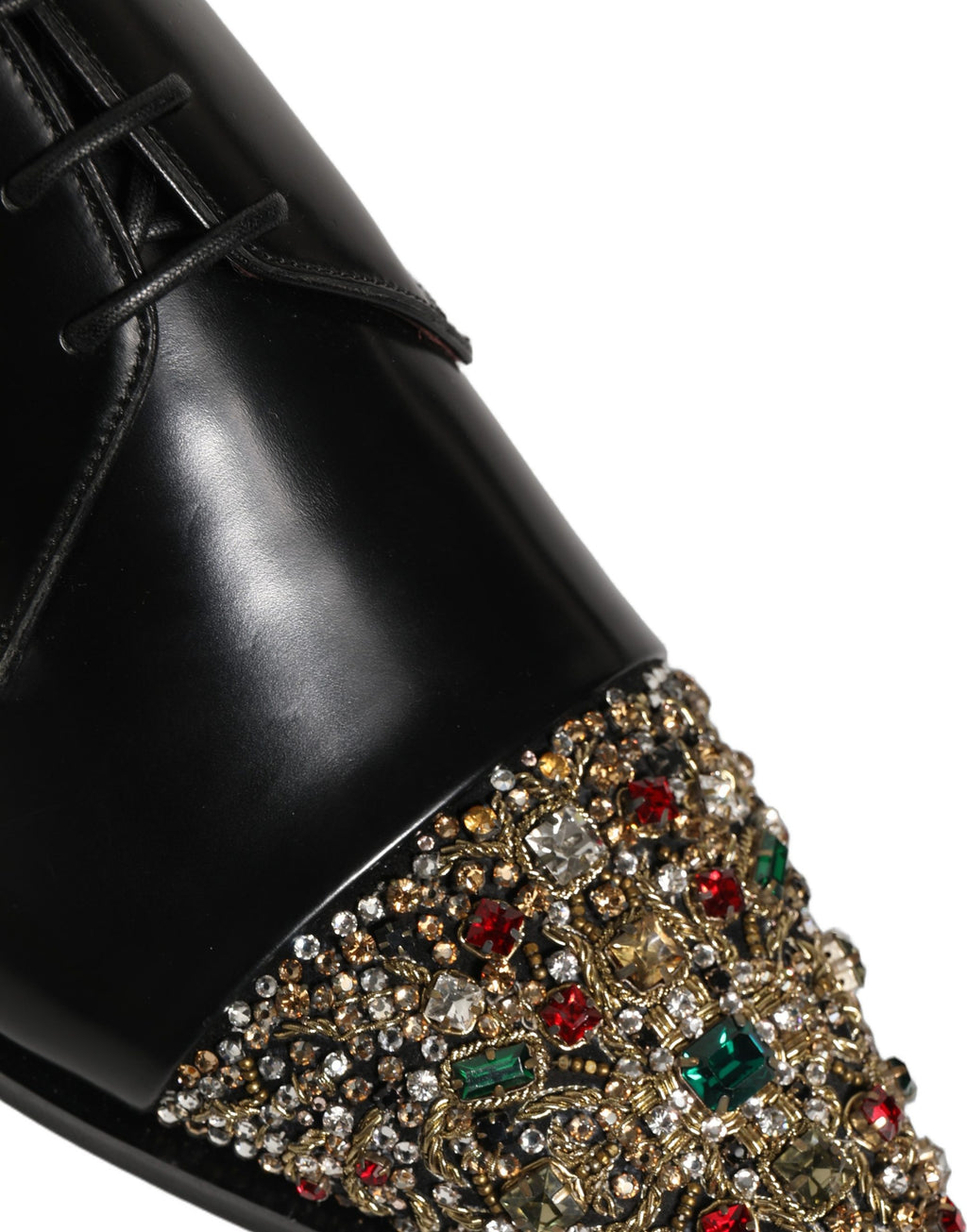 Dolce & Gabbana Schwarze verzierte Derby-Abendschuhe