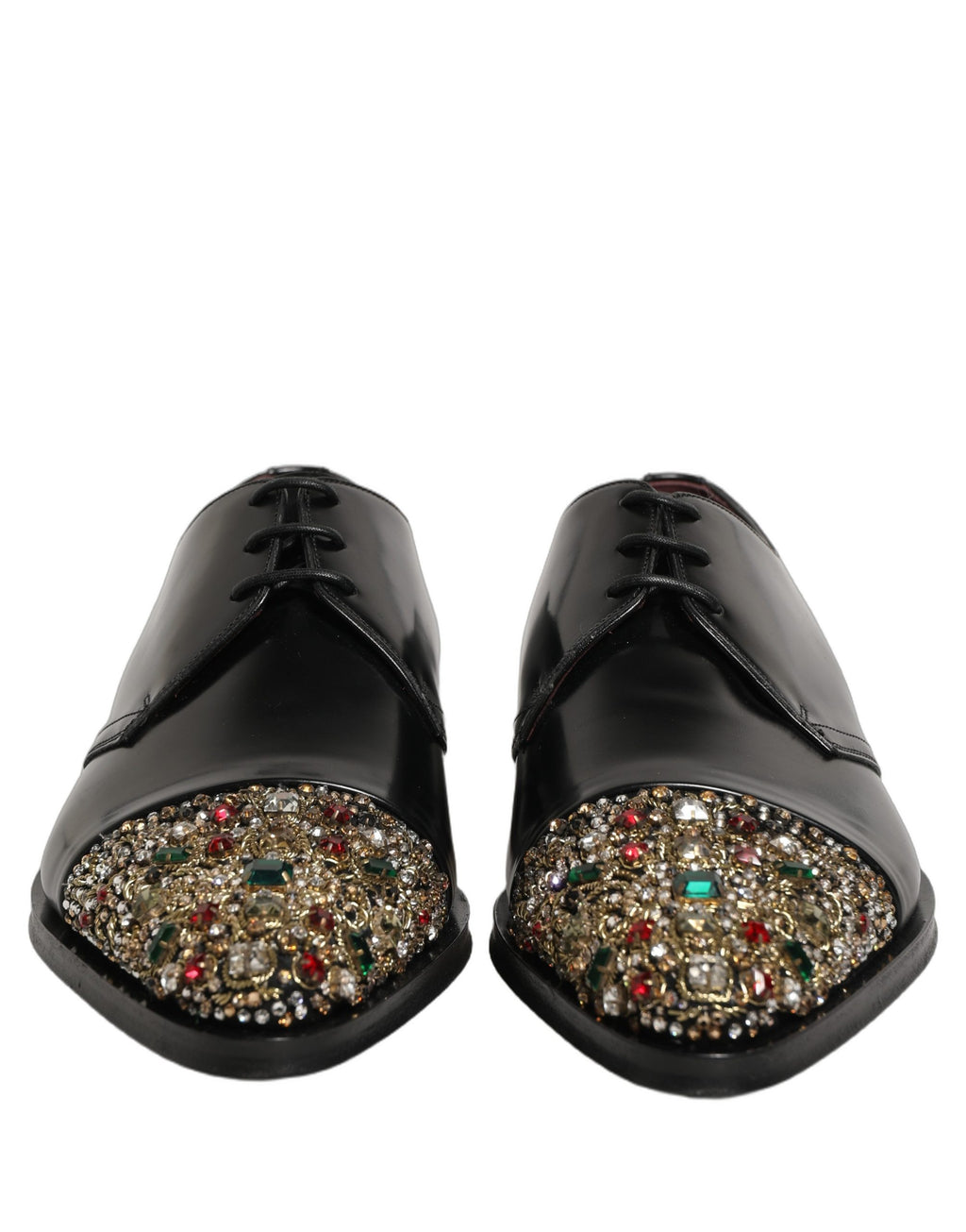 Dolce & Gabbana Schwarze verzierte Derby-Abendschuhe