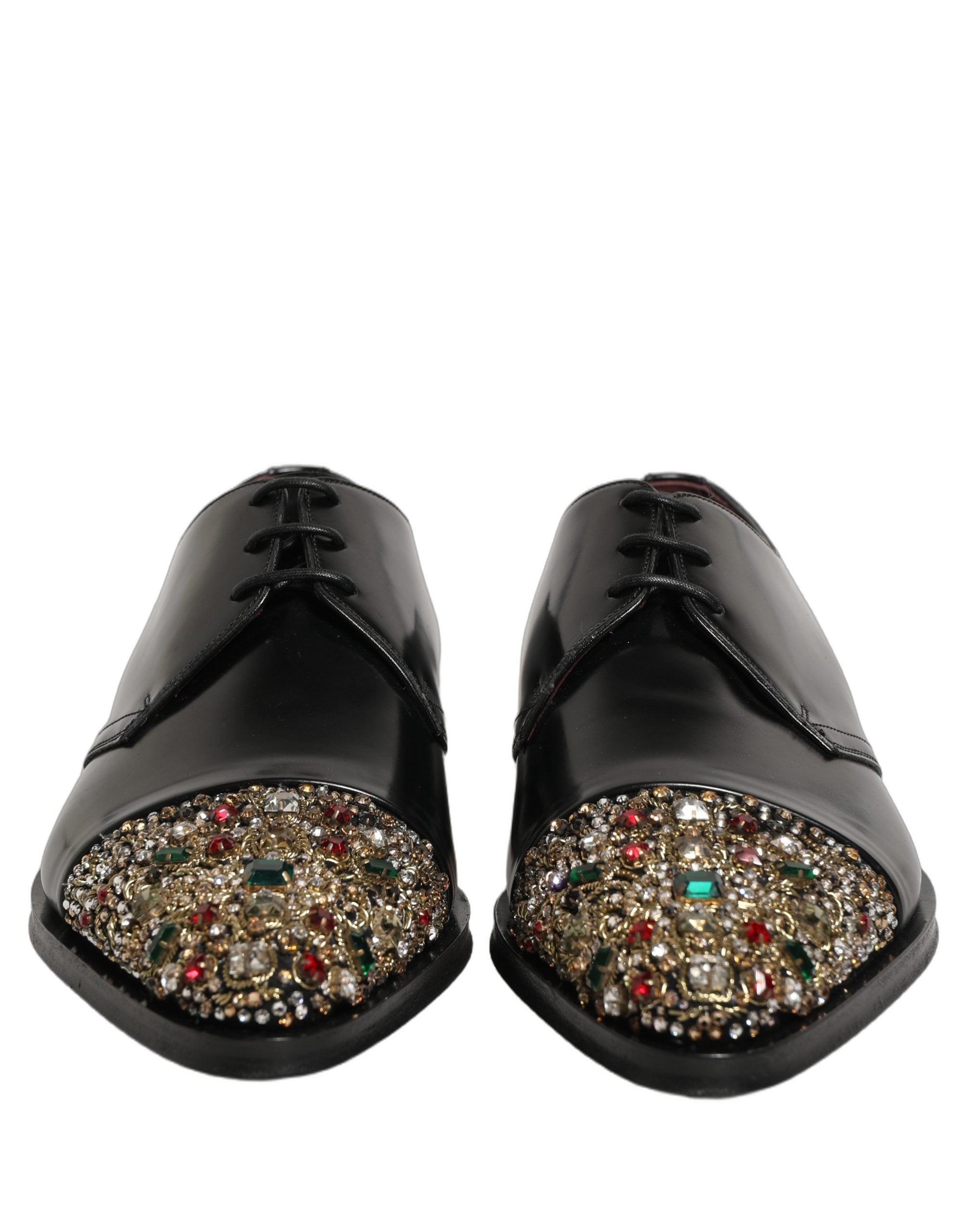 Dolce & Gabbana Schwarze verzierte Derby-Abendschuhe