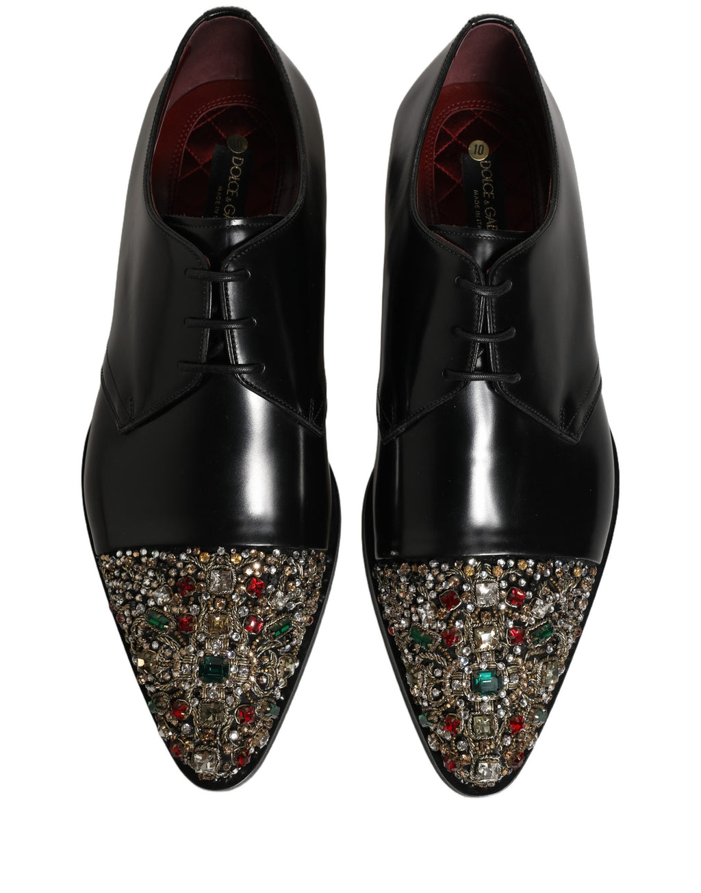 Dolce & Gabbana Schwarze verzierte Derby-Abendschuhe