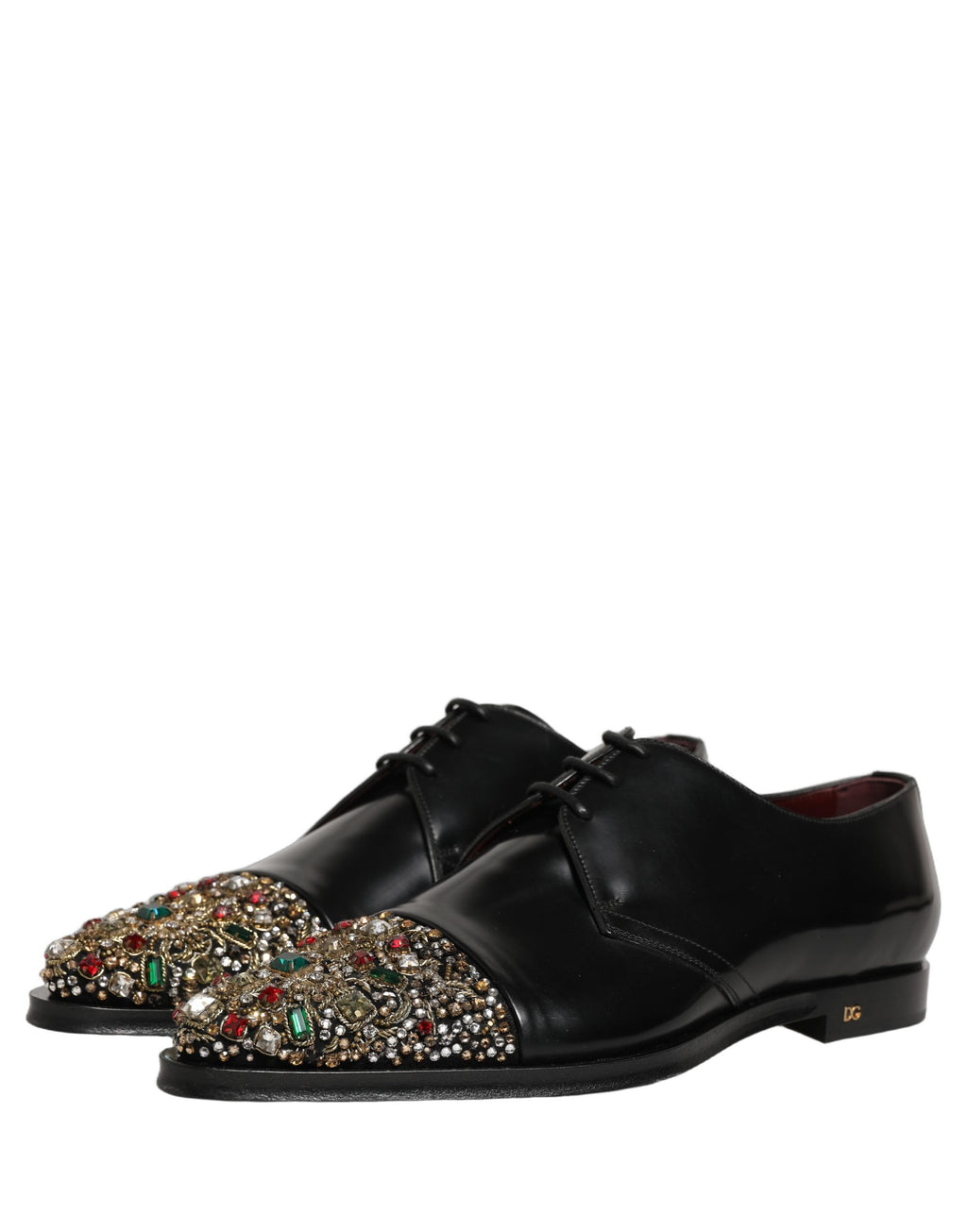 Dolce & Gabbana Schwarze verzierte Derby-Abendschuhe