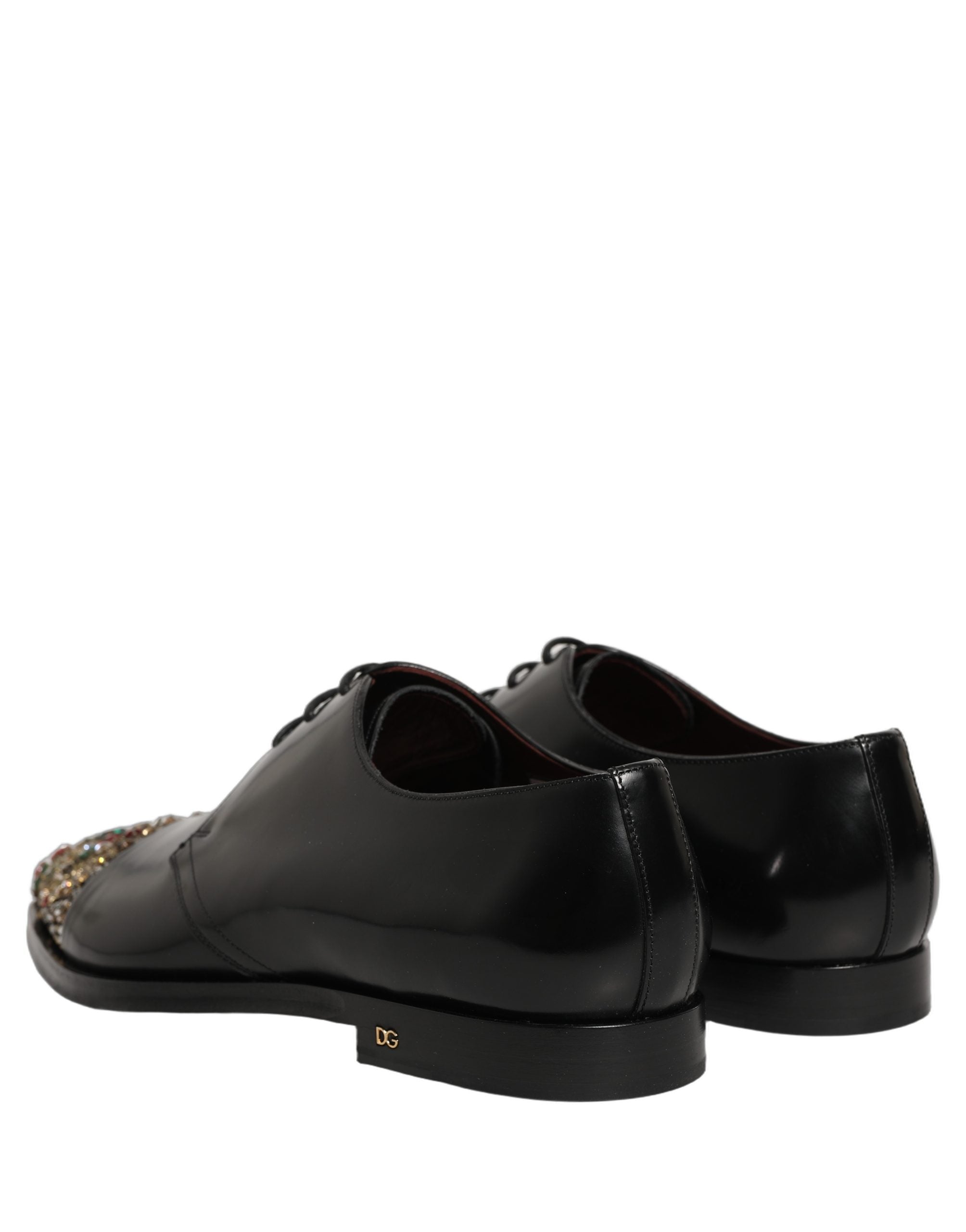 Dolce & Gabbana Schwarze verzierte Derby-Abendschuhe