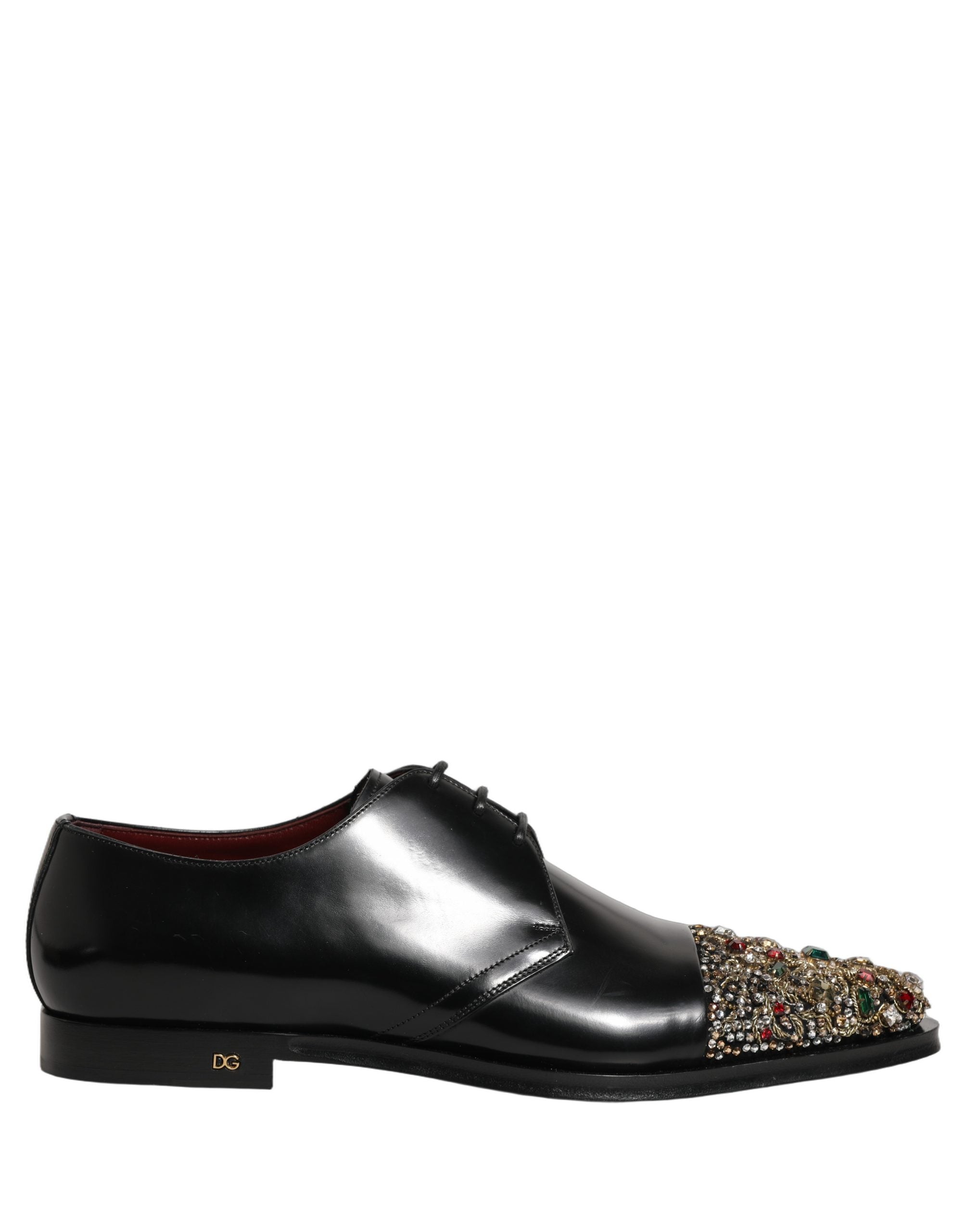 Dolce & Gabbana Schwarze verzierte Derby-Abendschuhe