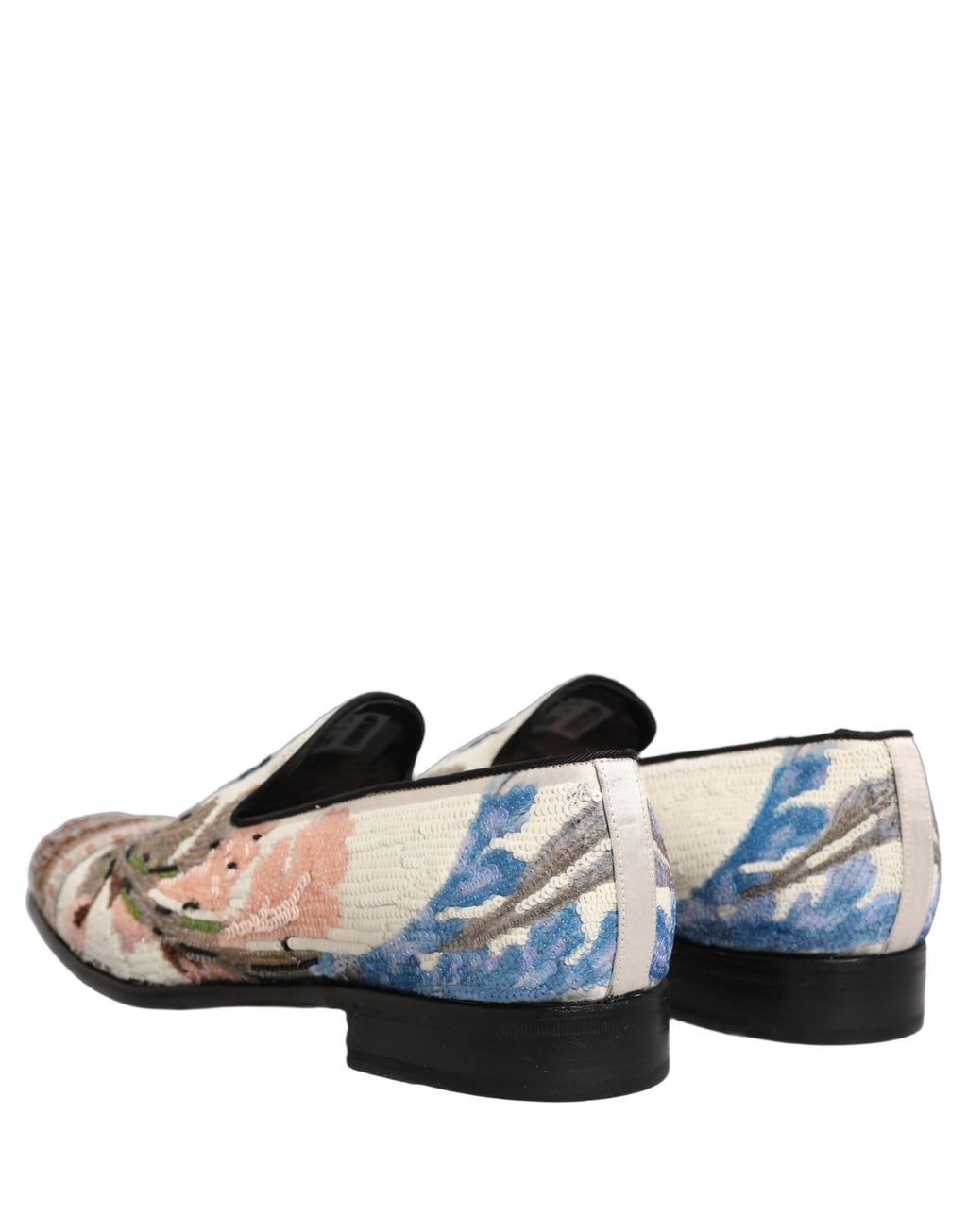 Dolce & Gabbana Multicolor Sequin Embroidered Loafers Shoes