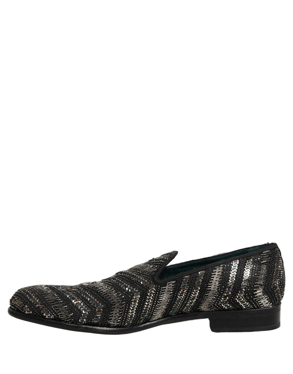 Dolce & Gabbana Schwarze Loafer mit silbernen Verzierungen